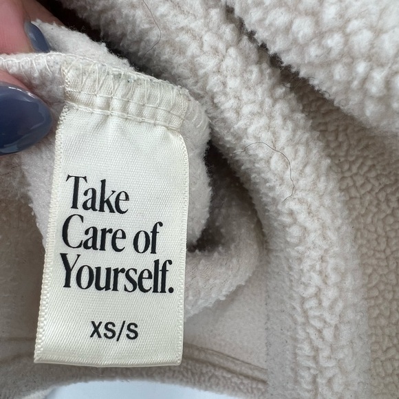 Easy Sundays Sunday Fleece Oversized Jacket In Oat Milk - Picture 7 of 7